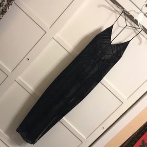 Lacy Little Black Maxi Dress